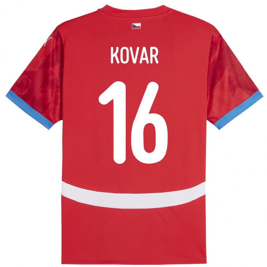 Vaikiškas Čekija Matej Kovar #16 Raudona Namų Marškinėliai 24-26 T-Shirt