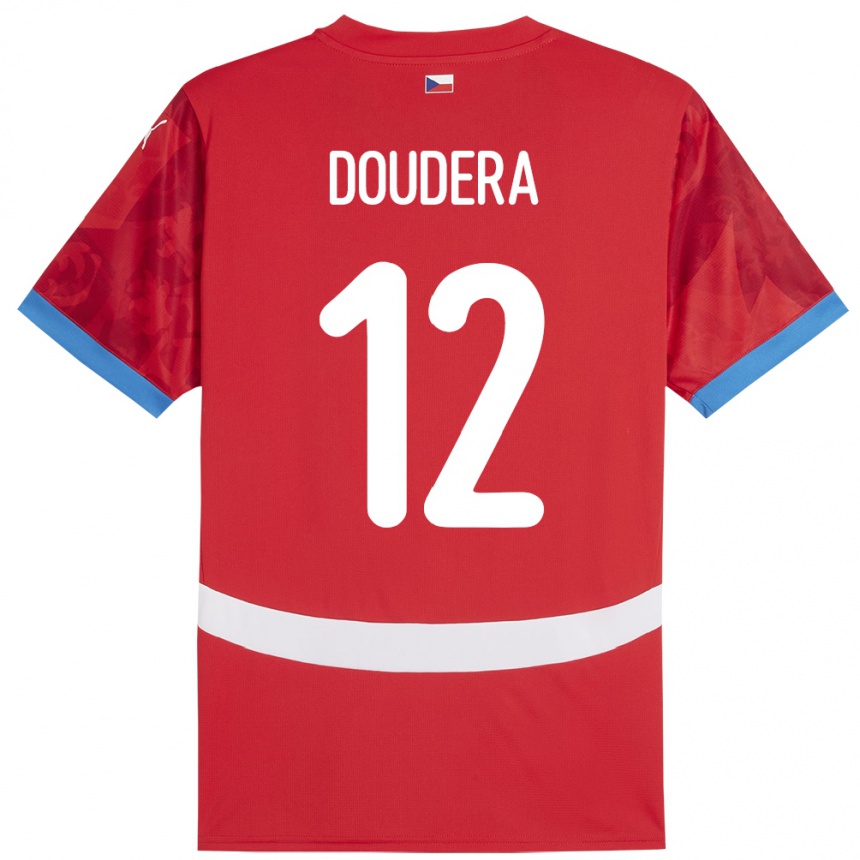 Vaikiškas Čekija David Doudera #12 Raudona Namų Marškinėliai 24-26 T-Shirt