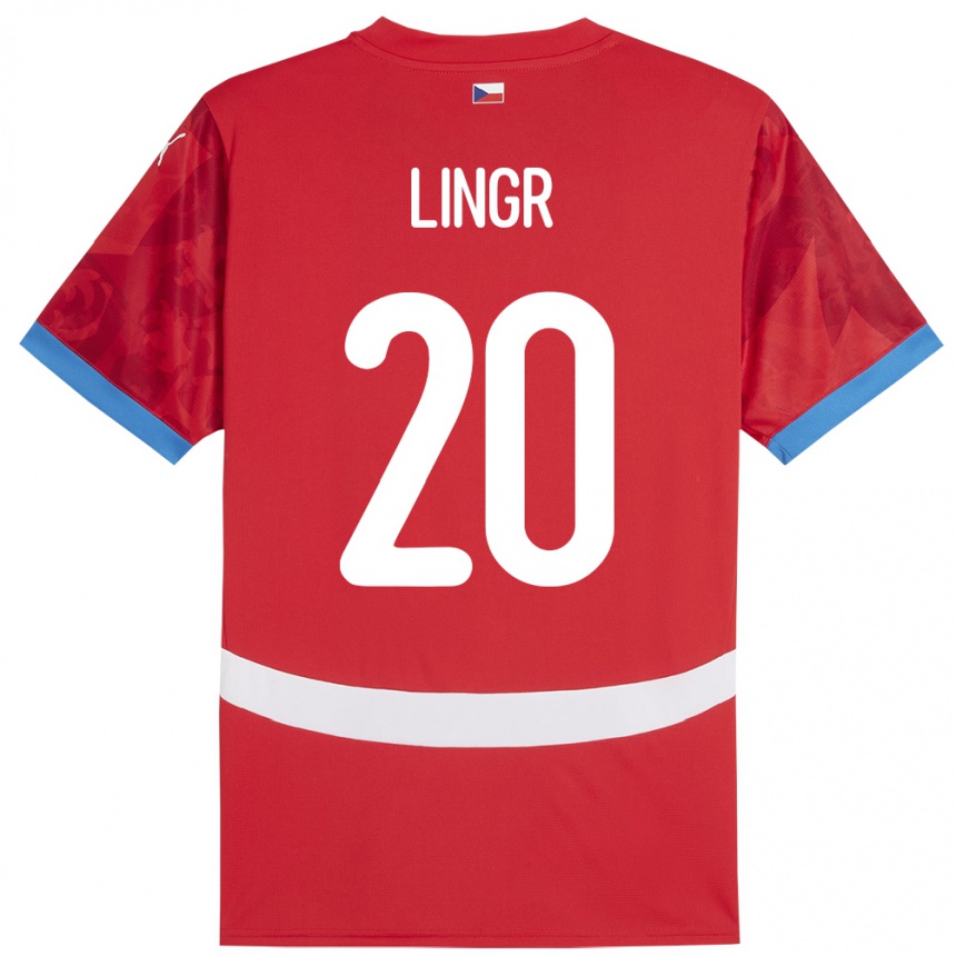 Vaikiškas Čekija Ondrej Lingr #20 Raudona Namų Marškinėliai 24-26 T-Shirt