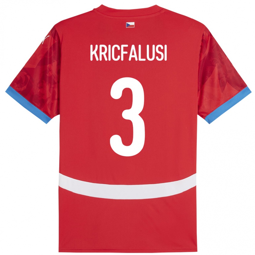 Vaikiškas Čekija Ondrej Kricfalusi #3 Raudona Namų Marškinėliai 24-26 T-Shirt