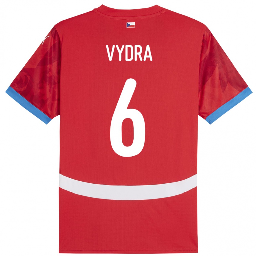 Vaikiškas Čekija Patrik Vydra #6 Raudona Namų Marškinėliai 24-26 T-Shirt