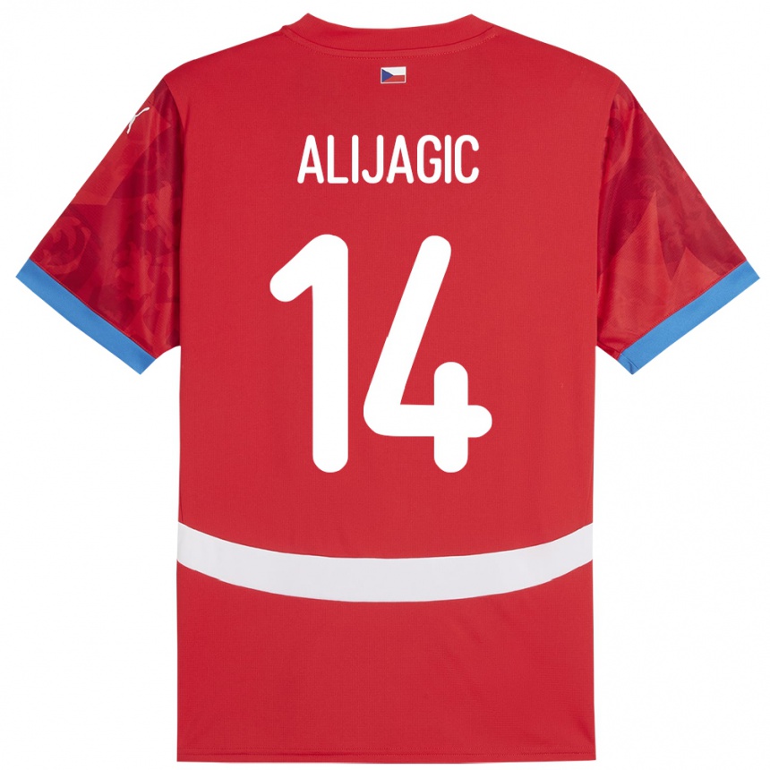 Vaikiškas Čekija Denis Alijagic #14 Raudona Namų Marškinėliai 24-26 T-Shirt