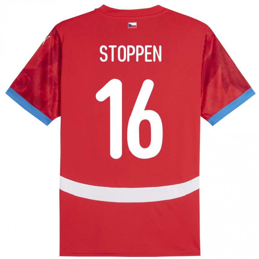 Vaikiškas Čekija Tadeas Stoppen #16 Raudona Namų Marškinėliai 24-26 T-Shirt