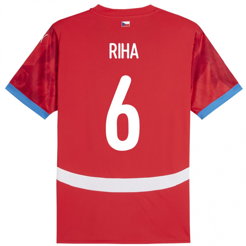 Vaikiškas Čekija Ferdinand Riha #6 Raudona Namų Marškinėliai 24-26 T-Shirt