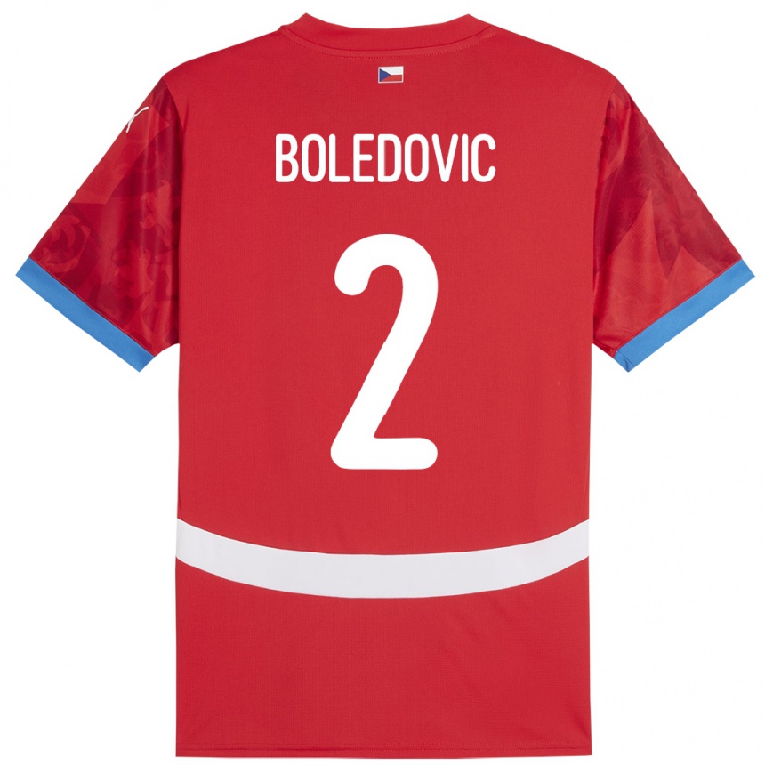 Vaikiškas Čekija Tobias Boledovic #2 Raudona Namų Marškinėliai 24-26 T-Shirt