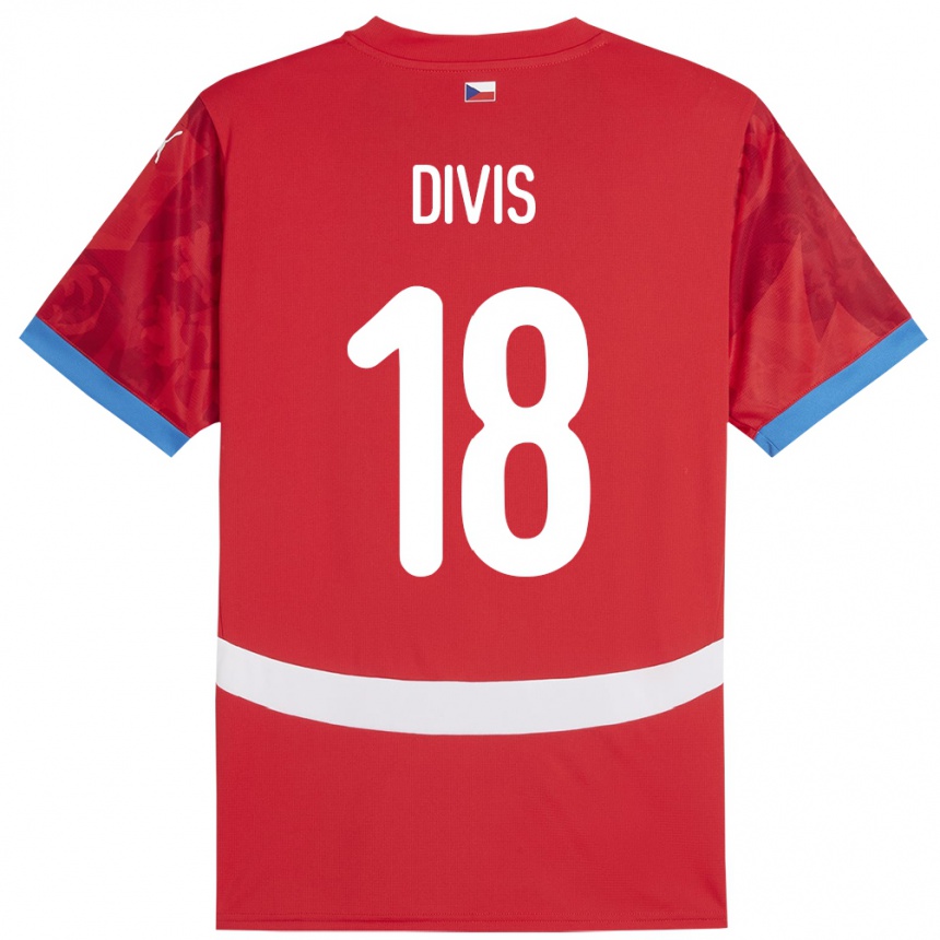 Vaikiškas Čekija Matej Divis #18 Raudona Namų Marškinėliai 24-26 T-Shirt