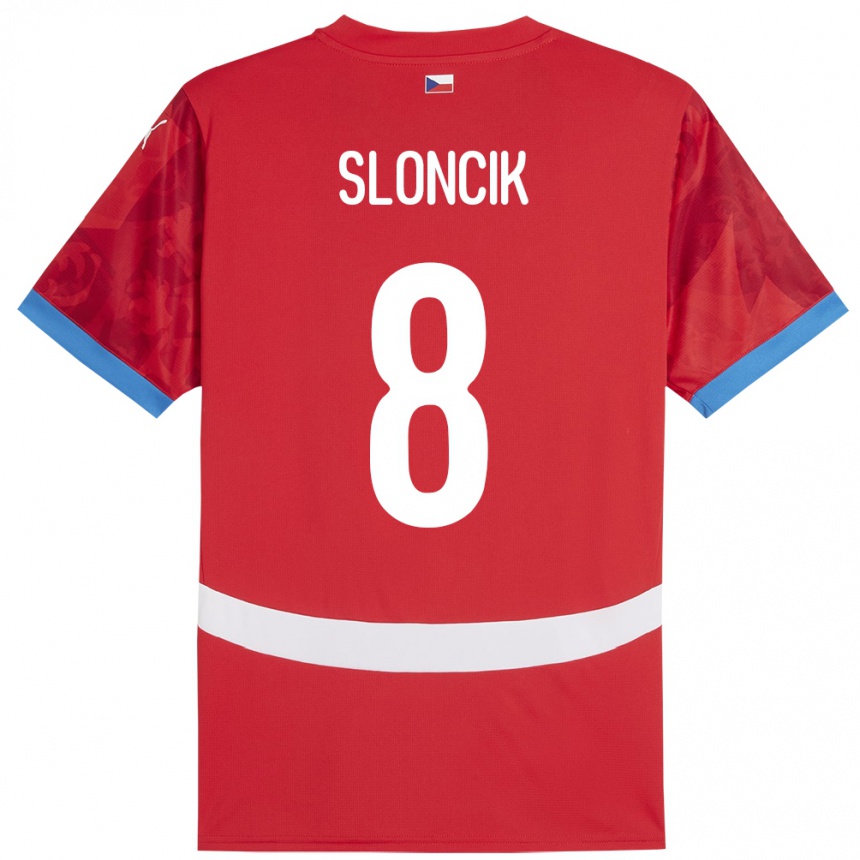 Vaikiškas Čekija Simon Sloncik #8 Raudona Namų Marškinėliai 24-26 T-Shirt