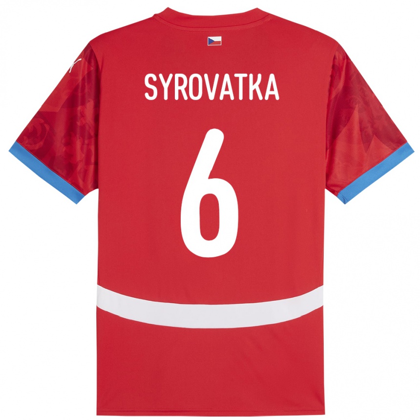 Vaikiškas Čekija Matyas Syrovatka #6 Raudona Namų Marškinėliai 24-26 T-Shirt