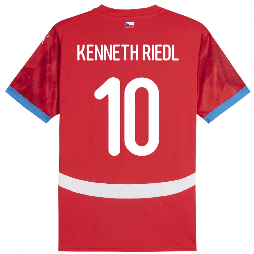 Vaikiškas Čekija Victor Kenneth Riedl #10 Raudona Namų Marškinėliai 24-26 T-Shirt