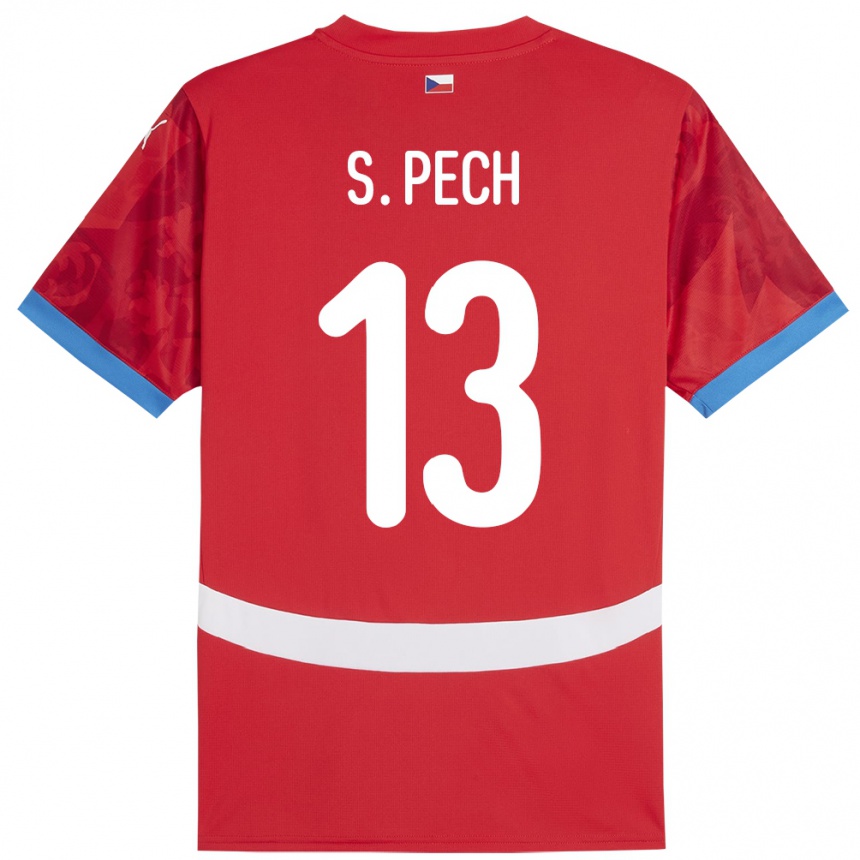 Vaikiškas Čekija Sebastian Pech #13 Raudona Namų Marškinėliai 24-26 T-Shirt