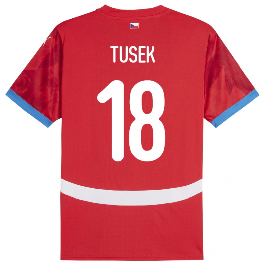 Vaikiškas Čekija Adam Tusek #18 Raudona Namų Marškinėliai 24-26 T-Shirt