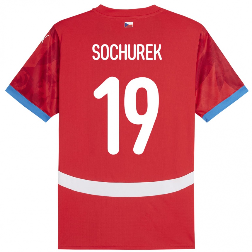 Vaikiškas Čekija Hugo Sochurek #19 Raudona Namų Marškinėliai 24-26 T-Shirt