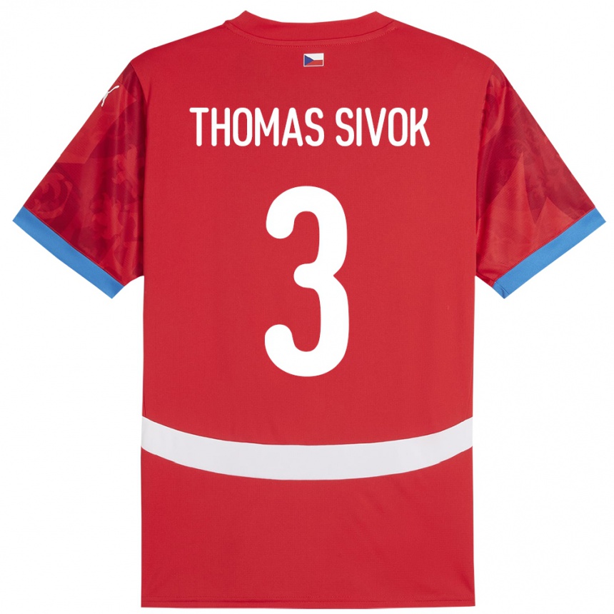 Vaikiškas Čekija Andre Thomas Sivok #3 Raudona Namų Marškinėliai 24-26 T-Shirt