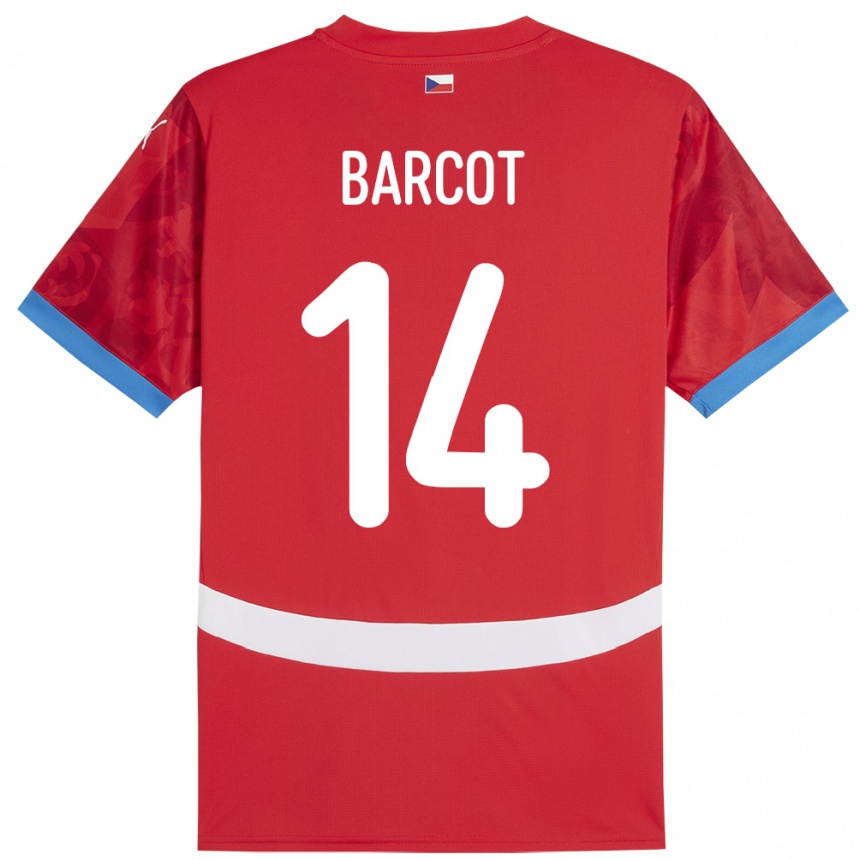 Vaikiškas Čekija David Barcot #14 Raudona Namų Marškinėliai 24-26 T-Shirt