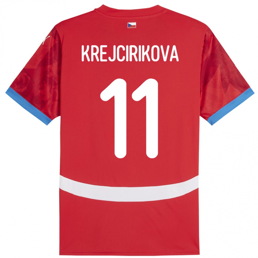 Vaikiškas Čekija Tereza Krejčiříková #11 Raudona Namų Marškinėliai 24-26 T-Shirt