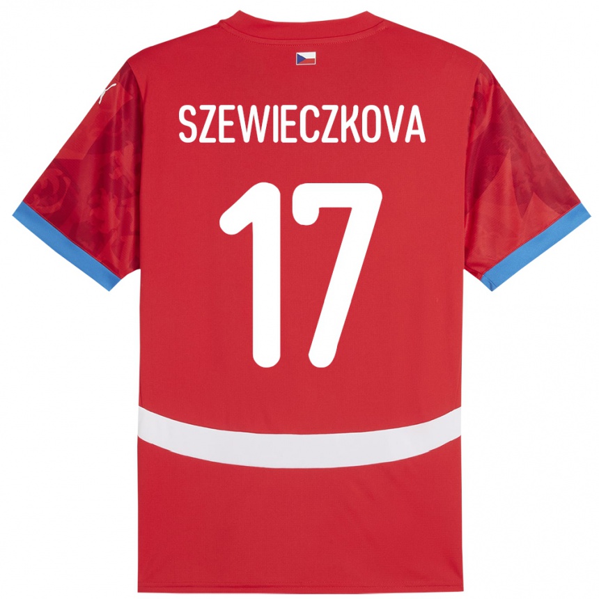 Vaikiškas Čekija Tereza Szewieczková #17 Raudona Namų Marškinėliai 24-26 T-Shirt