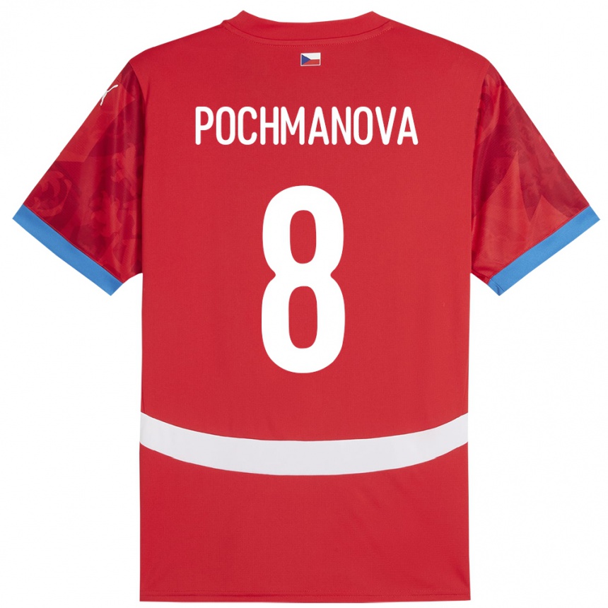 Vaikiškas Čekija Aneta Pochmanová #8 Raudona Namų Marškinėliai 24-26 T-Shirt