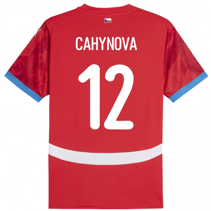 Vaikiškas Čekija Klára Cahynová #12 Raudona Namų Marškinėliai 24-26 T-Shirt