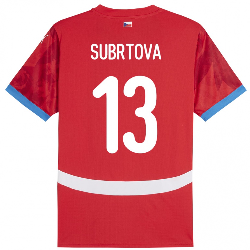Vaikiškas Čekija Anna Šubrtová #13 Raudona Namų Marškinėliai 24-26 T-Shirt