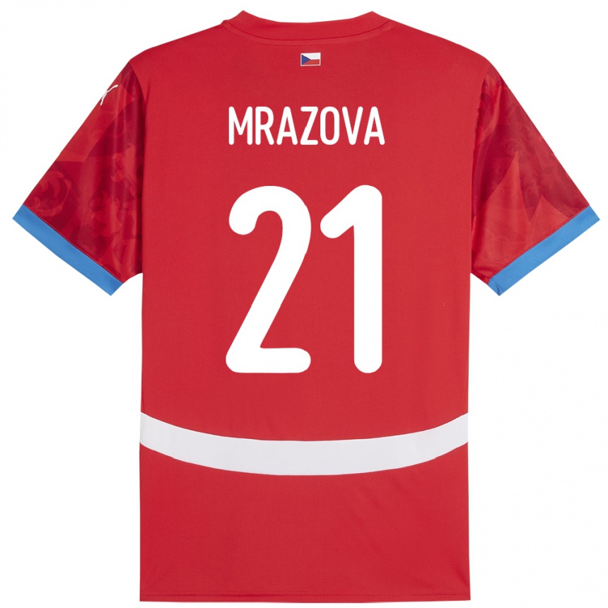 Vaikiškas Čekija Miroslava Mrázová #21 Raudona Namų Marškinėliai 24-26 T-Shirt