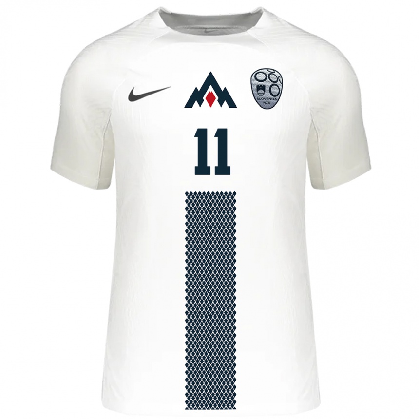 Vaikiškas Slovėnija Mateo Acimovic #11 Baltas Namų Marškinėliai 24-26 T-Shirt