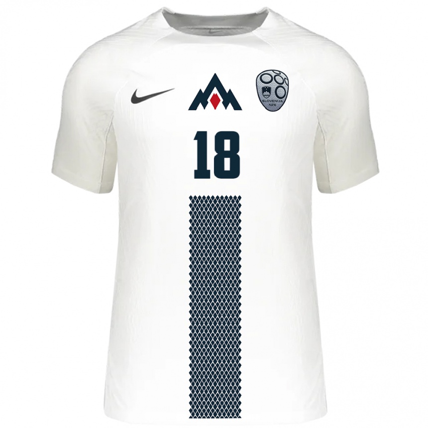 Vaikiškas Slovėnija Tristan Kotar #18 Baltas Namų Marškinėliai 24-26 T-Shirt