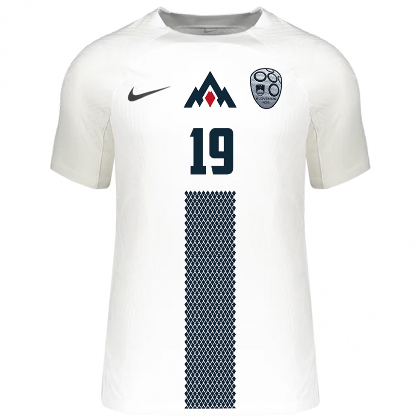 Vaikiškas Slovėnija Kristjan Kozar #19 Baltas Namų Marškinėliai 24-26 T-Shirt