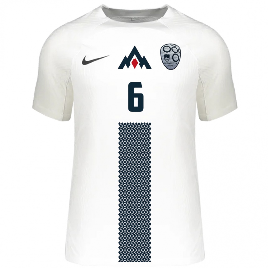 Vaikiškas Slovėnija Jaka Bijol #6 Baltas Namų Marškinėliai 24-26 T-Shirt