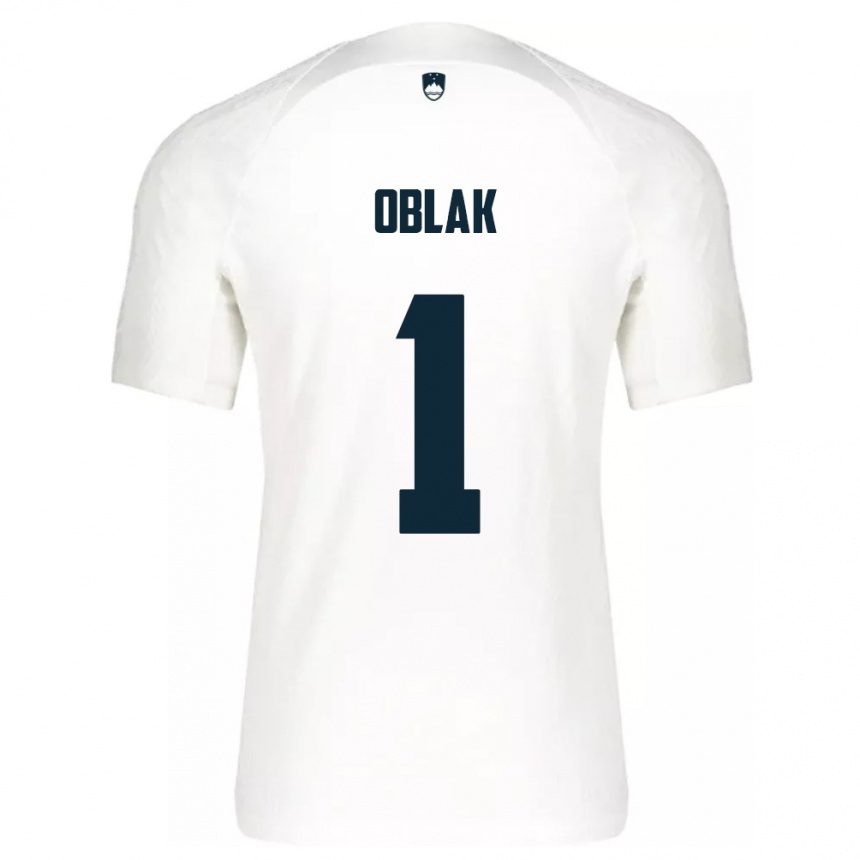 Vaikiškas Slovėnija Jan Oblak #1 Baltas Namų Marškinėliai 24-26 T-Shirt