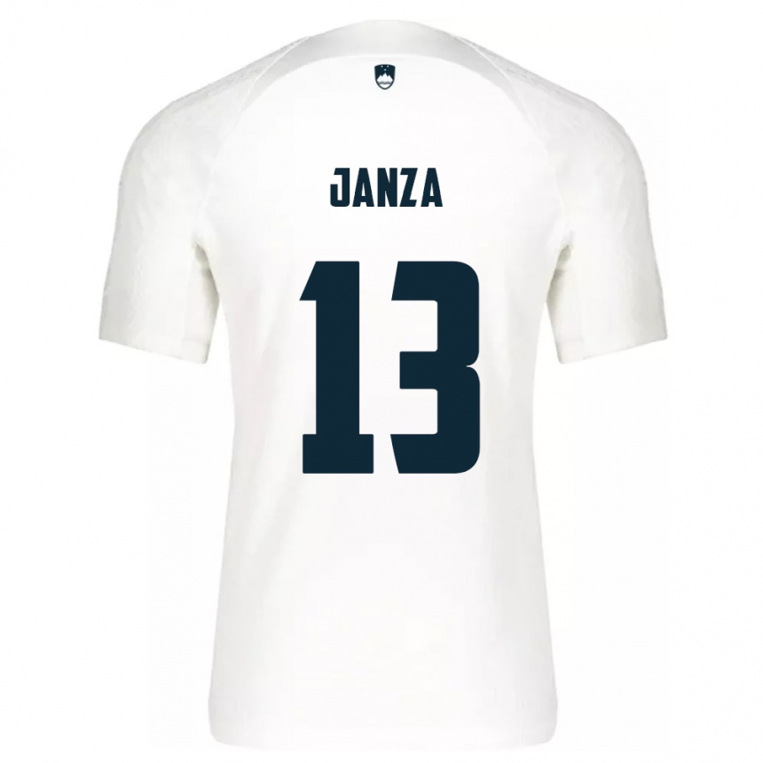 Vaikiškas Slovėnija Erik Janza #13 Baltas Namų Marškinėliai 24-26 T-Shirt