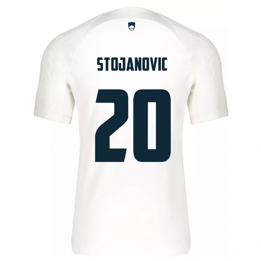 Vaikiškas Slovėnija Petar Stojanović #20 Baltas Namų Marškinėliai 24-26 T-Shirt