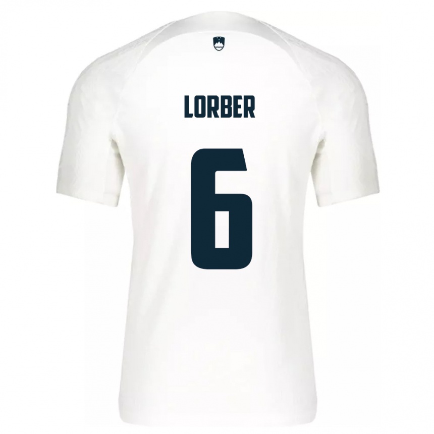 Vaikiškas Slovėnija Marcel Lorber #6 Baltas Namų Marškinėliai 24-26 T-Shirt