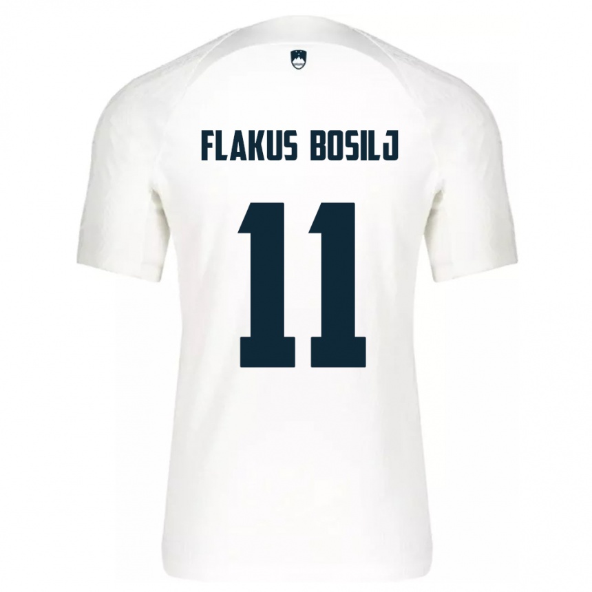 Vaikiškas Slovėnija David Flakus Bosilj #11 Baltas Namų Marškinėliai 24-26 T-Shirt