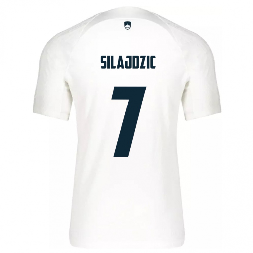 Vaikiškas Slovėnija Riad Silajdzic #7 Baltas Namų Marškinėliai 24-26 T-Shirt