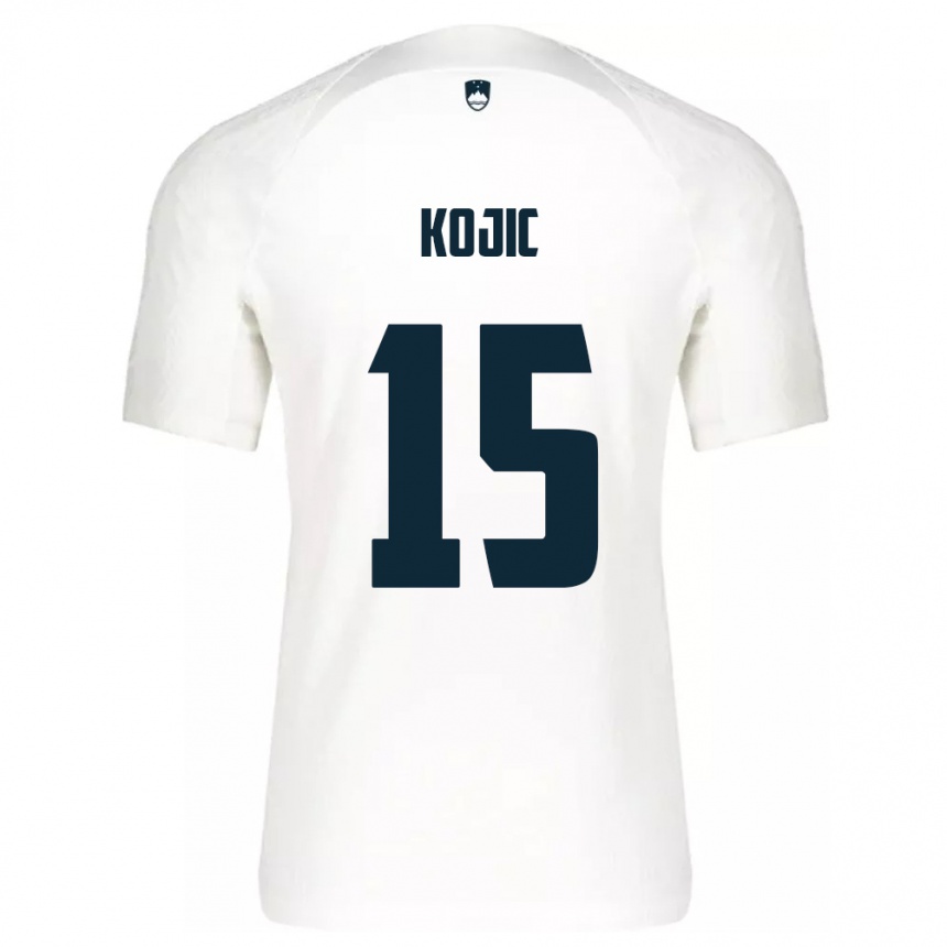 Vaikiškas Slovėnija Dino Kojic #15 Baltas Namų Marškinėliai 24-26 T-Shirt