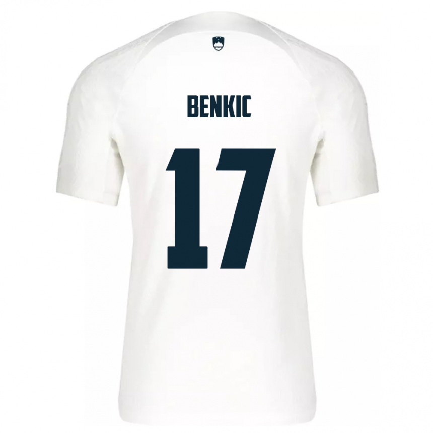 Vaikiškas Slovėnija Kevin Benkic #17 Baltas Namų Marškinėliai 24-26 T-Shirt