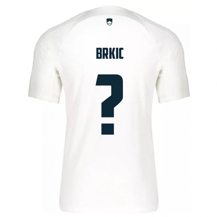 Vaikiškas Slovėnija Timotej Brkic #0 Baltas Namų Marškinėliai 24-26 T-Shirt