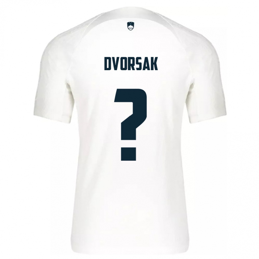 Vaikiškas Slovėnija Matej Dvorsak #0 Baltas Namų Marškinėliai 24-26 T-Shirt