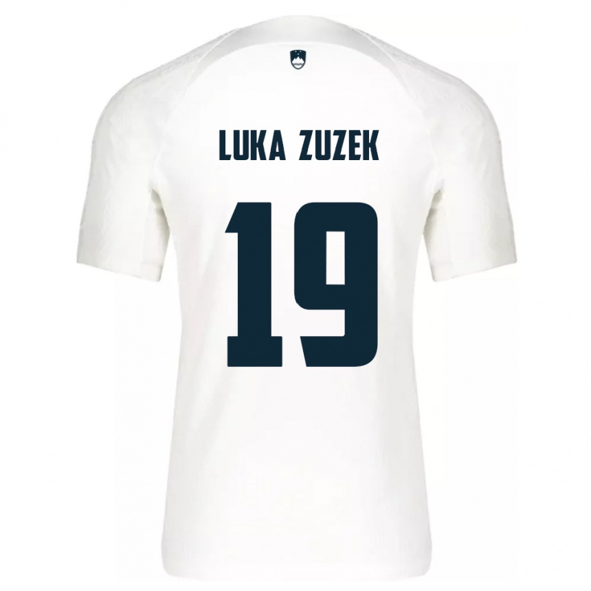 Vaikiškas Slovėnija Zan Luka Zuzek #19 Baltas Namų Marškinėliai 24-26 T-Shirt