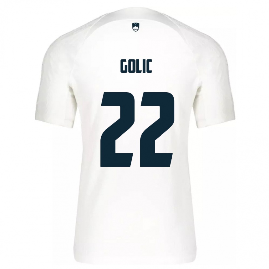 Vaikiškas Slovėnija Tilen Golic #22 Baltas Namų Marškinėliai 24-26 T-Shirt