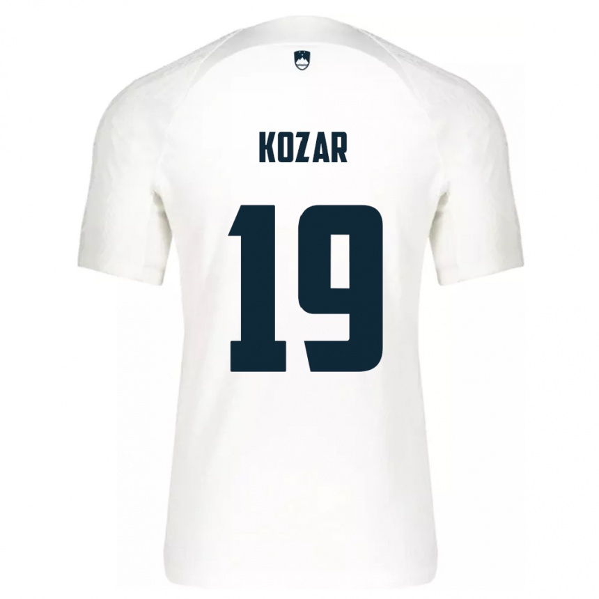 Vaikiškas Slovėnija Kristjan Kozar #19 Baltas Namų Marškinėliai 24-26 T-Shirt