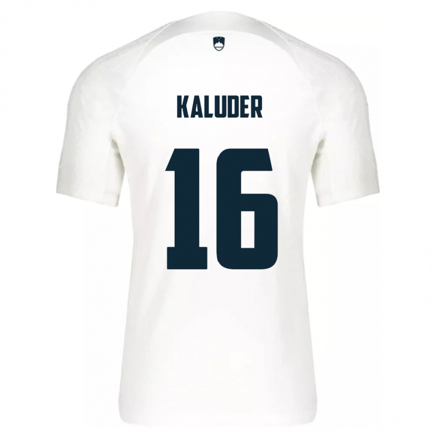 Vaikiškas Slovėnija Grega Kaluder #16 Baltas Namų Marškinėliai 24-26 T-Shirt