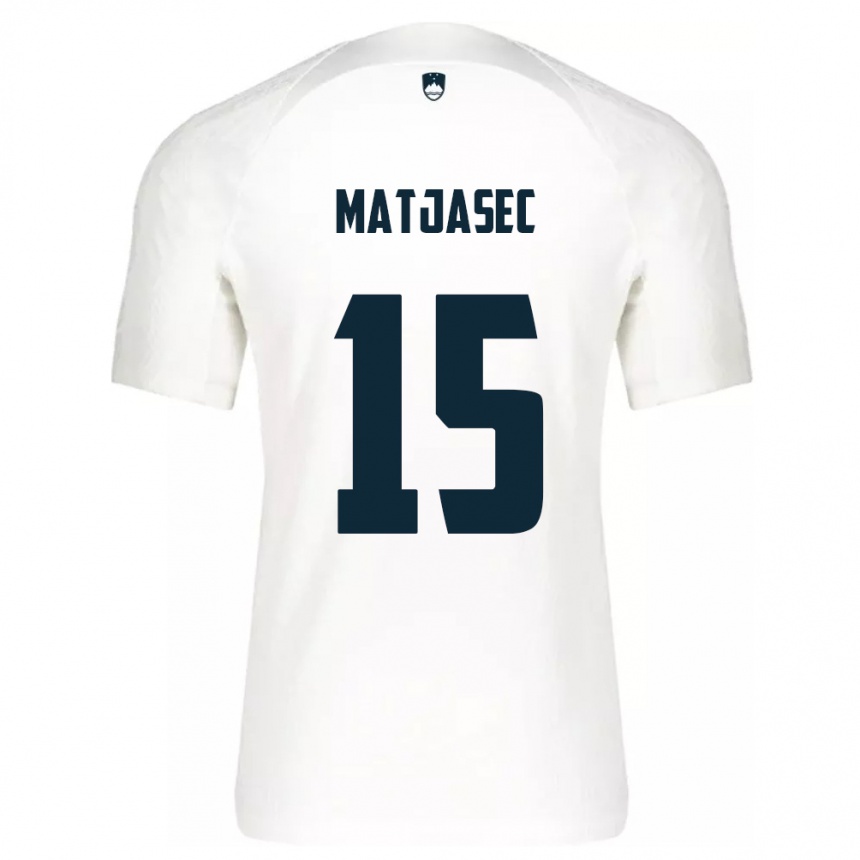 Vaikiškas Slovėnija Miha Matjasec #15 Baltas Namų Marškinėliai 24-26 T-Shirt