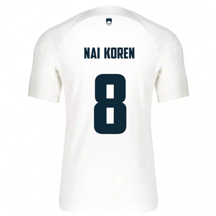 Vaikiškas Slovėnija Tian Nai Koren #8 Baltas Namų Marškinėliai 24-26 T-Shirt