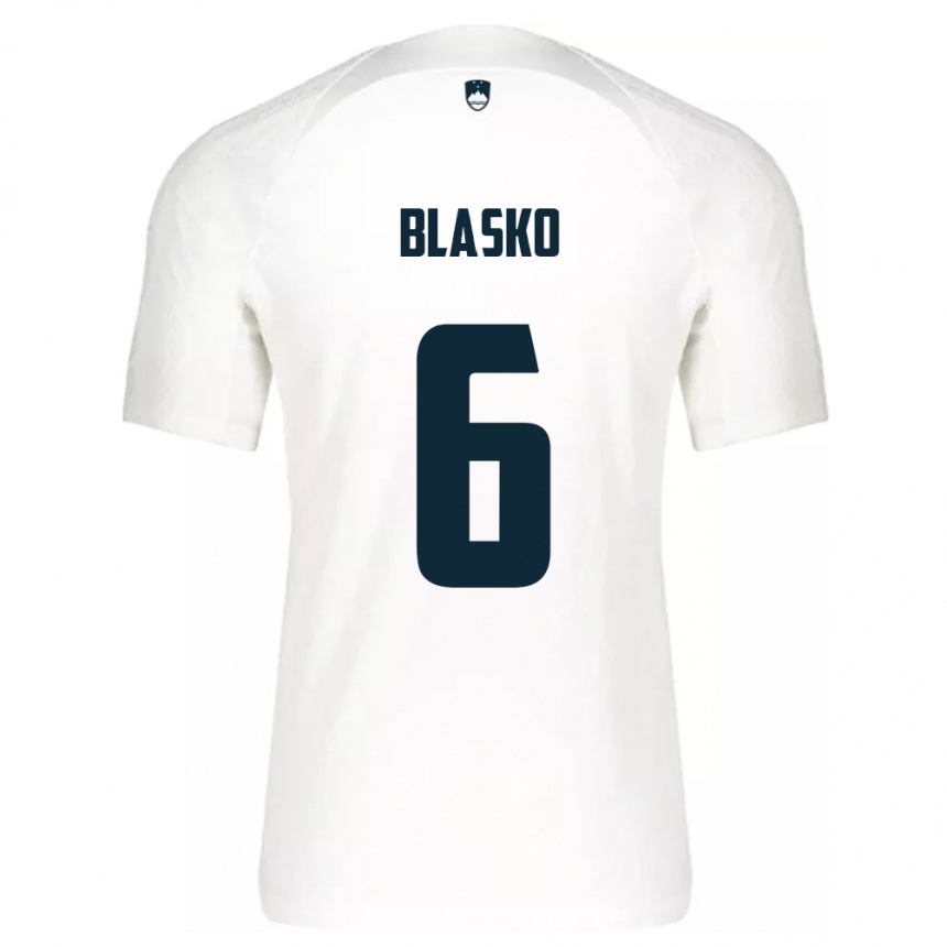 Vaikiškas Slovėnija Svit Blasko #6 Baltas Namų Marškinėliai 24-26 T-Shirt