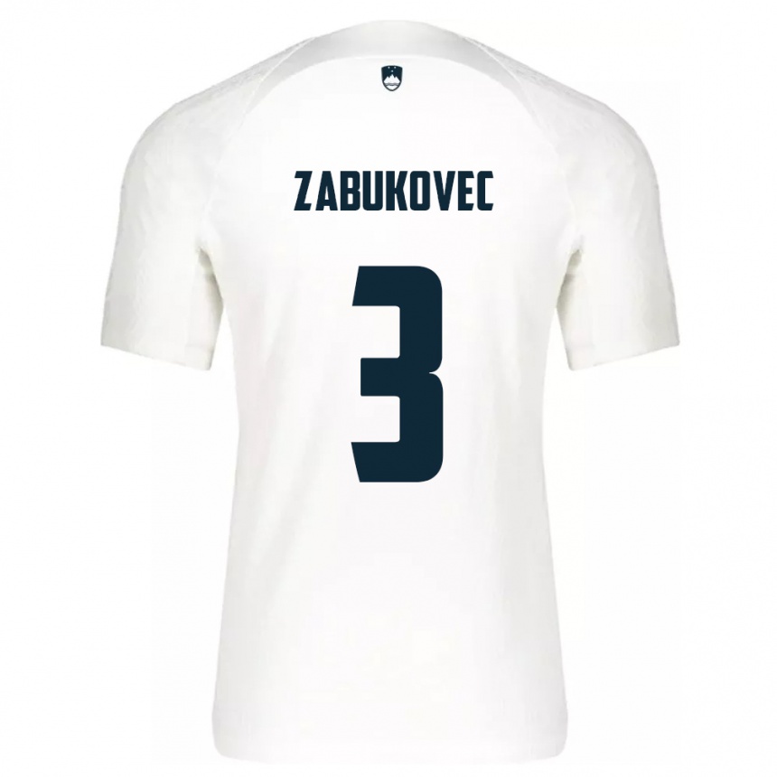 Vaikiškas Slovėnija Anze Zabukovec #3 Baltas Namų Marškinėliai 24-26 T-Shirt