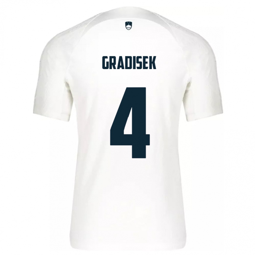 Vaikiškas Slovėnija Sara Gradišek #4 Baltas Namų Marškinėliai 24-26 T-Shirt