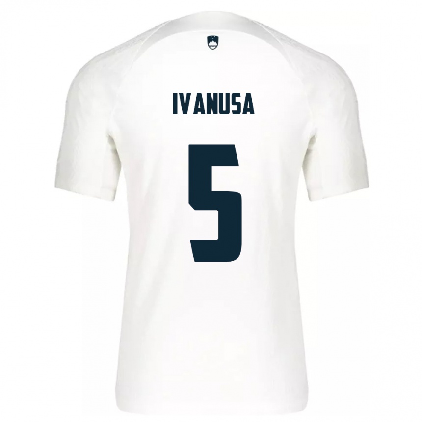 Vaikiškas Slovėnija Lara Ivanuša #5 Baltas Namų Marškinėliai 24-26 T-Shirt