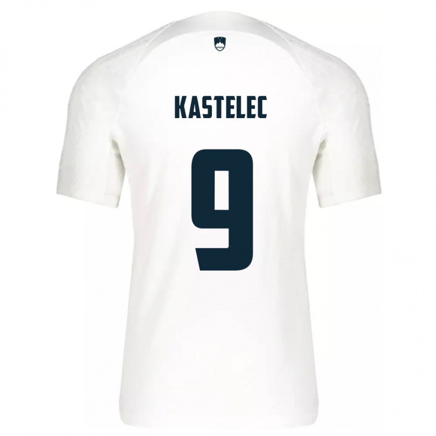 Vaikiškas Slovėnija Mirjam Kastelec #9 Baltas Namų Marškinėliai 24-26 T-Shirt