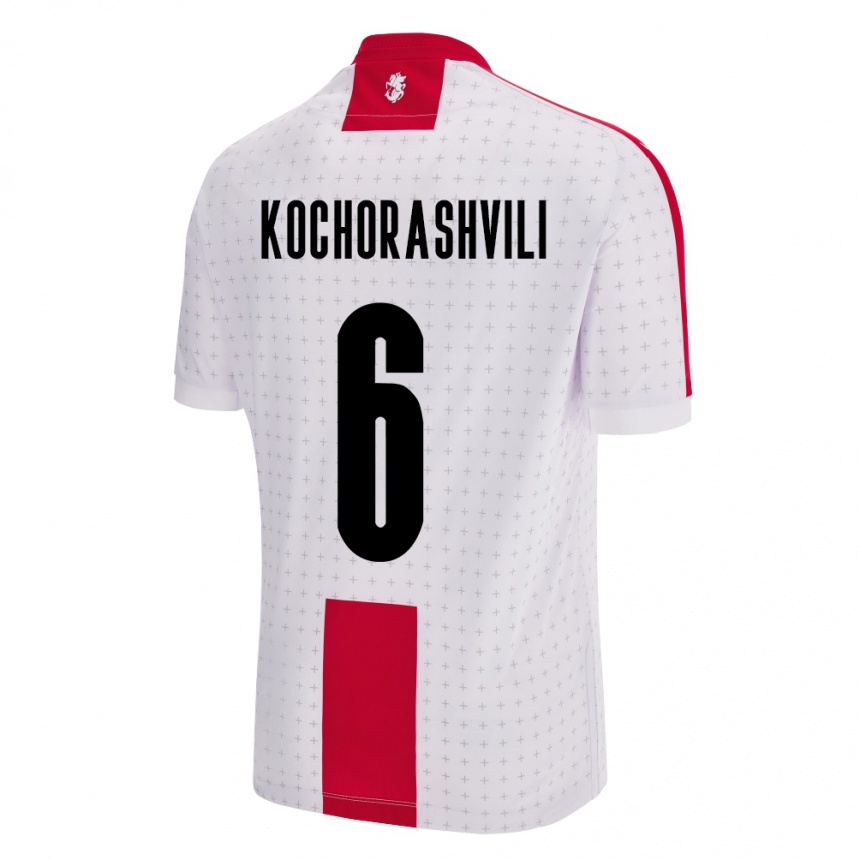 Vaikiškas Sakartvelas Giorgi Kochorashvili #6 Baltas Namų Marškinėliai 24-26 T-Shirt